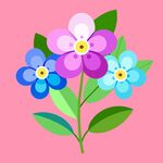 简洁的彩色节日素材勿忘我