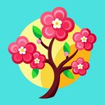 简洁的彩色节日素材梅花