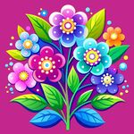 简洁的彩色节日素材勿忘我