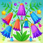 简洁的彩色节日素材铃兰