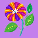 简洁的彩色节日素材牵牛花