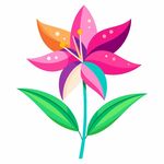 简洁的彩色节日素材百合