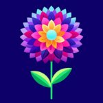 简洁的彩色节日素材菊花