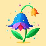 简洁的彩色节日素材铃兰
