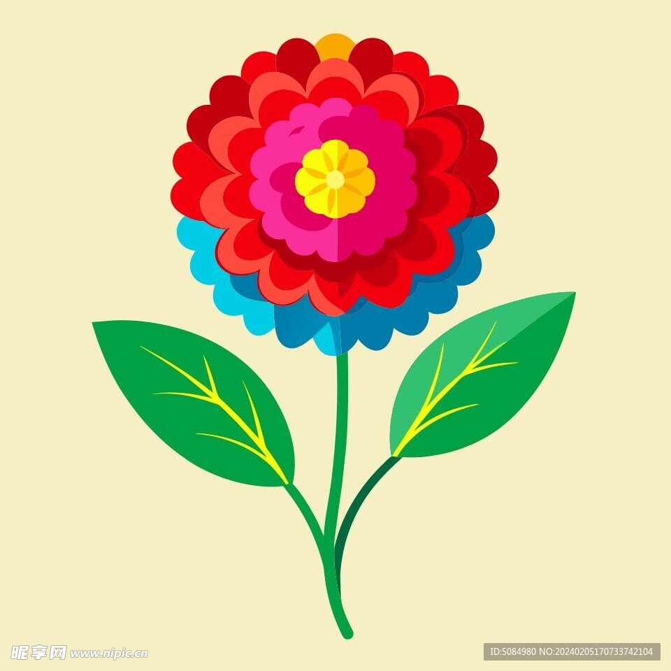 简洁的彩色节日素材蔷薇