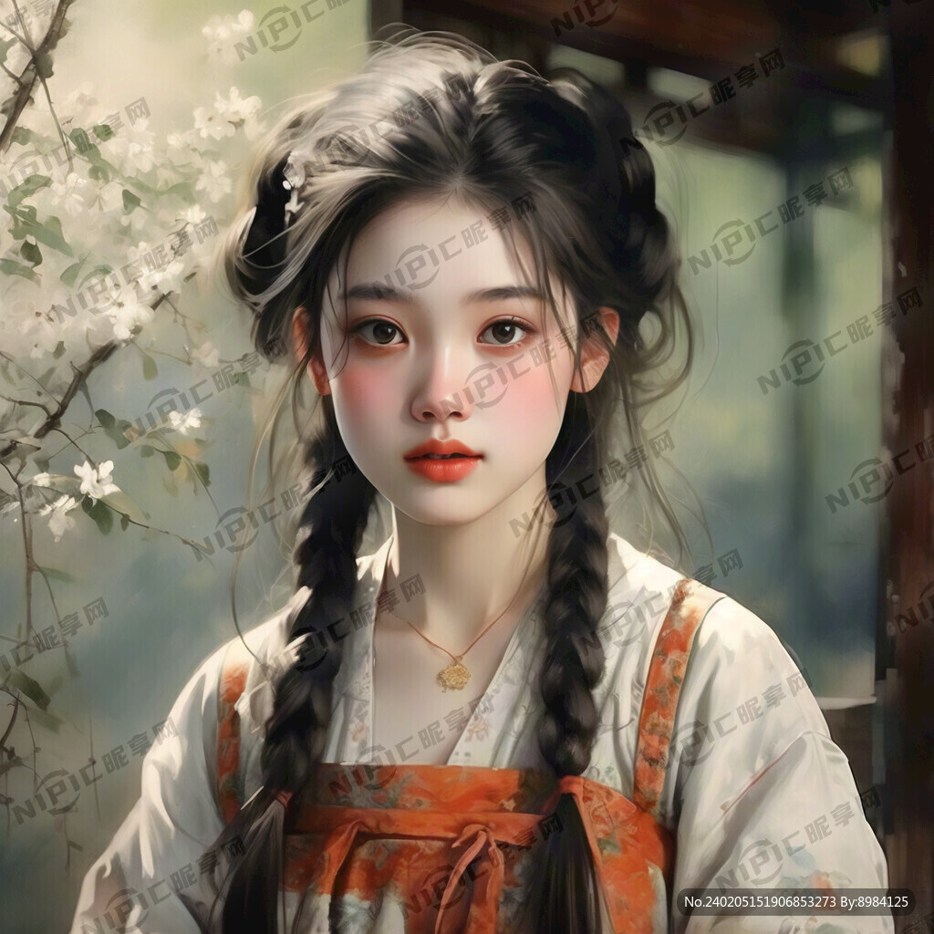 中国农村少女标准照片
