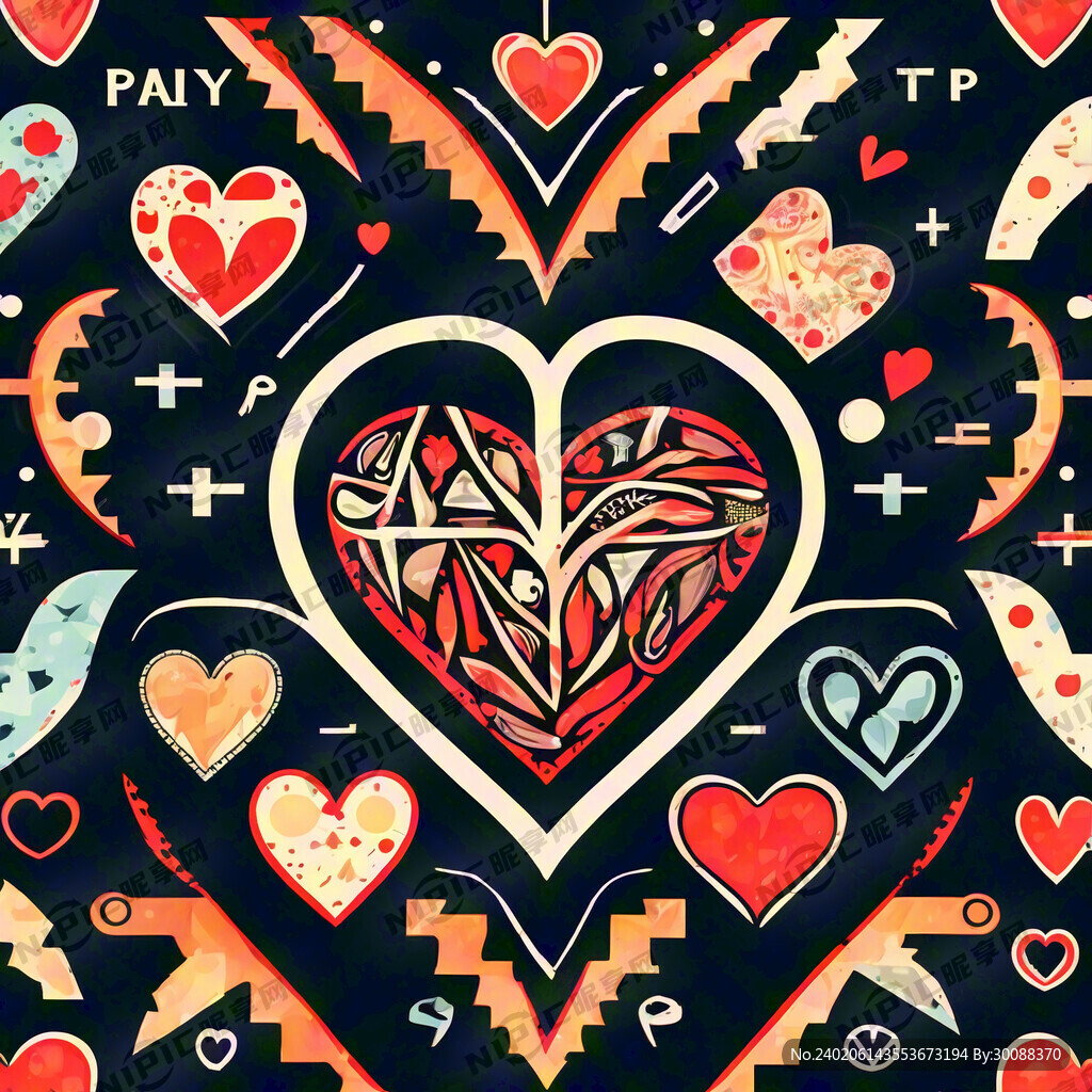 用心脏的英文 组成车的图案