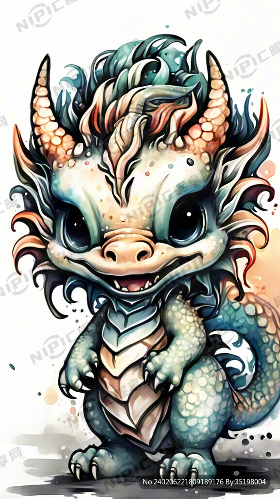 卡通  中国龙   可爱