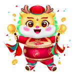 龙打鼓卡通形象