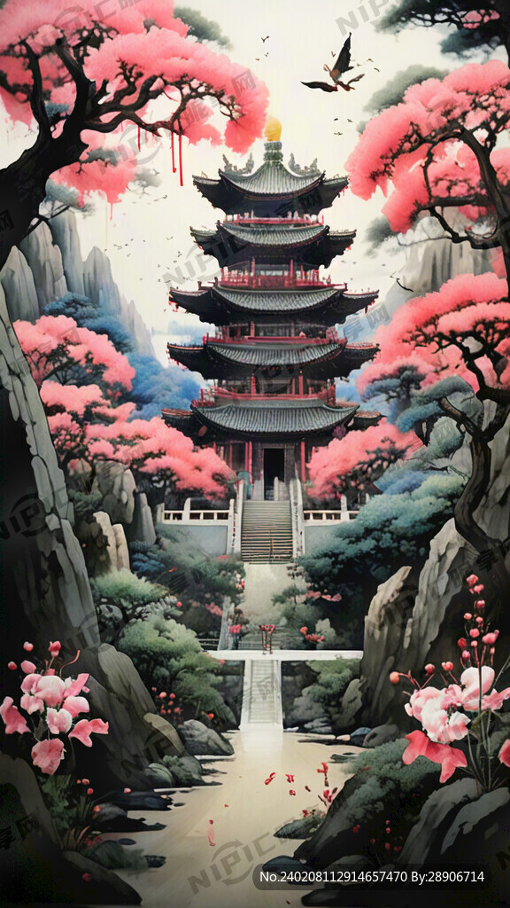 道观 香火 法会 棣棠花 篝火