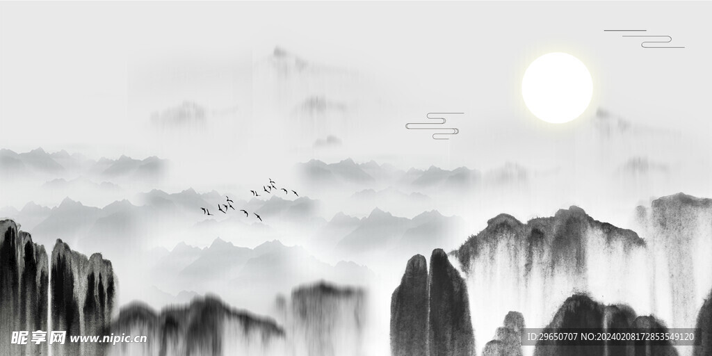 水墨山水背景