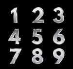 银色金属数字矢量