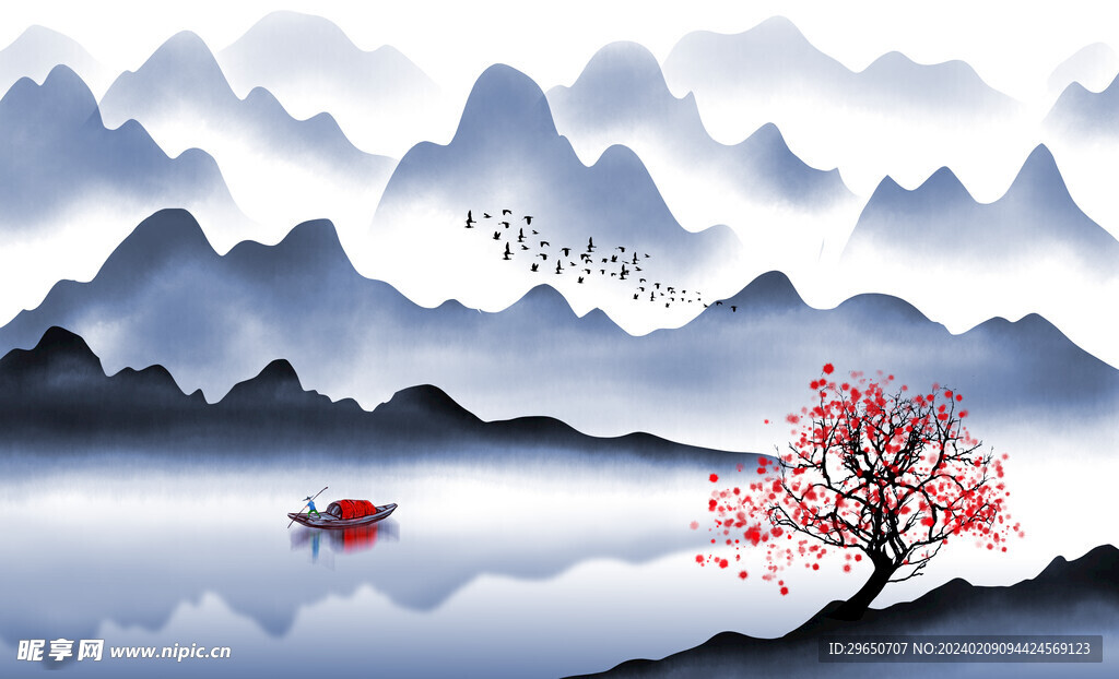 水墨山水背景