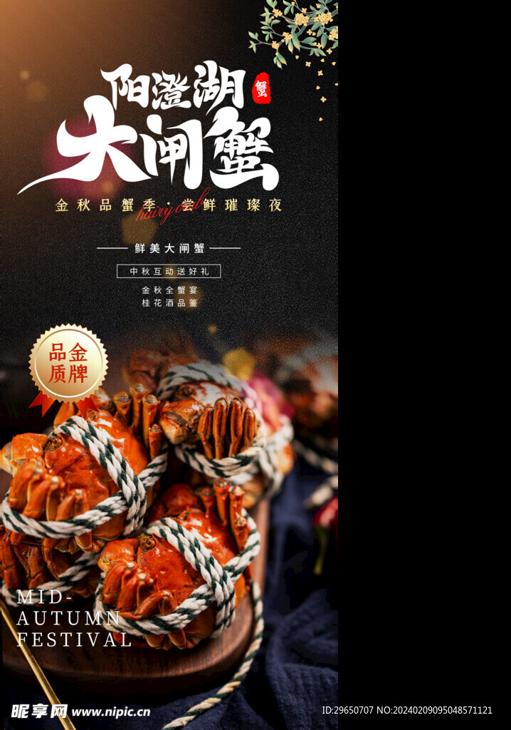 大闸蟹海报