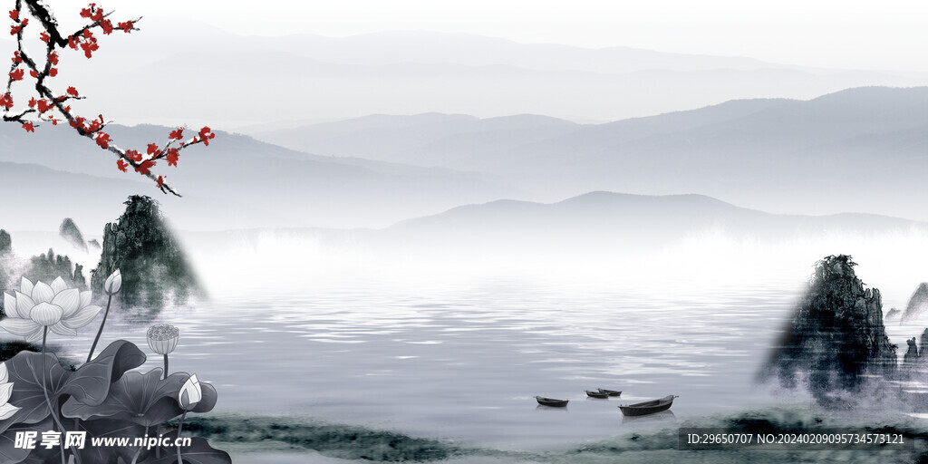 水墨山水背景
