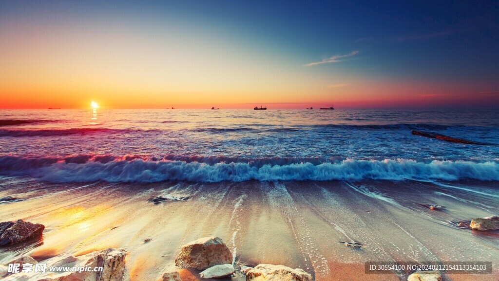 沙滩 海湾 风景图片
