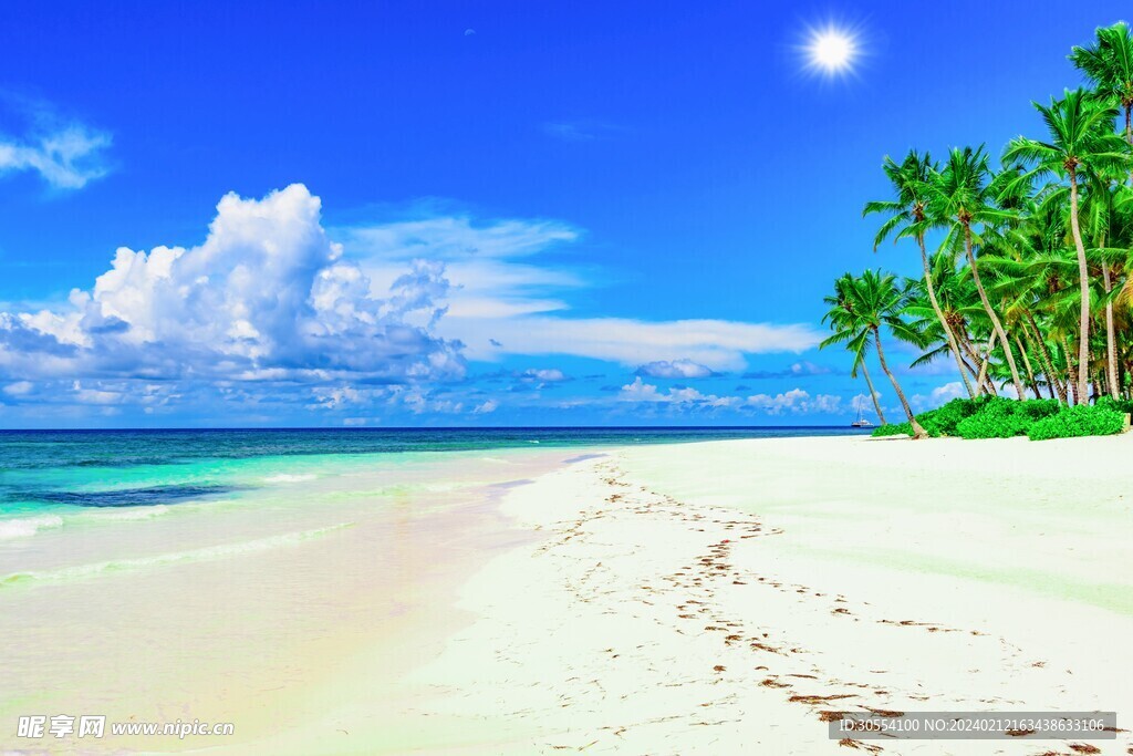 沙滩 海湾 风景图片