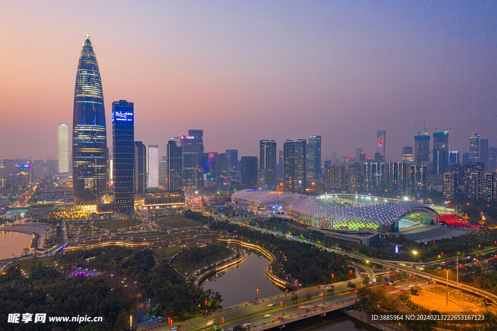  城市建筑夜景图片