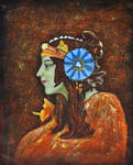 油画美女艺术装饰画挂画