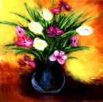 唯美静物花卉油画装饰画