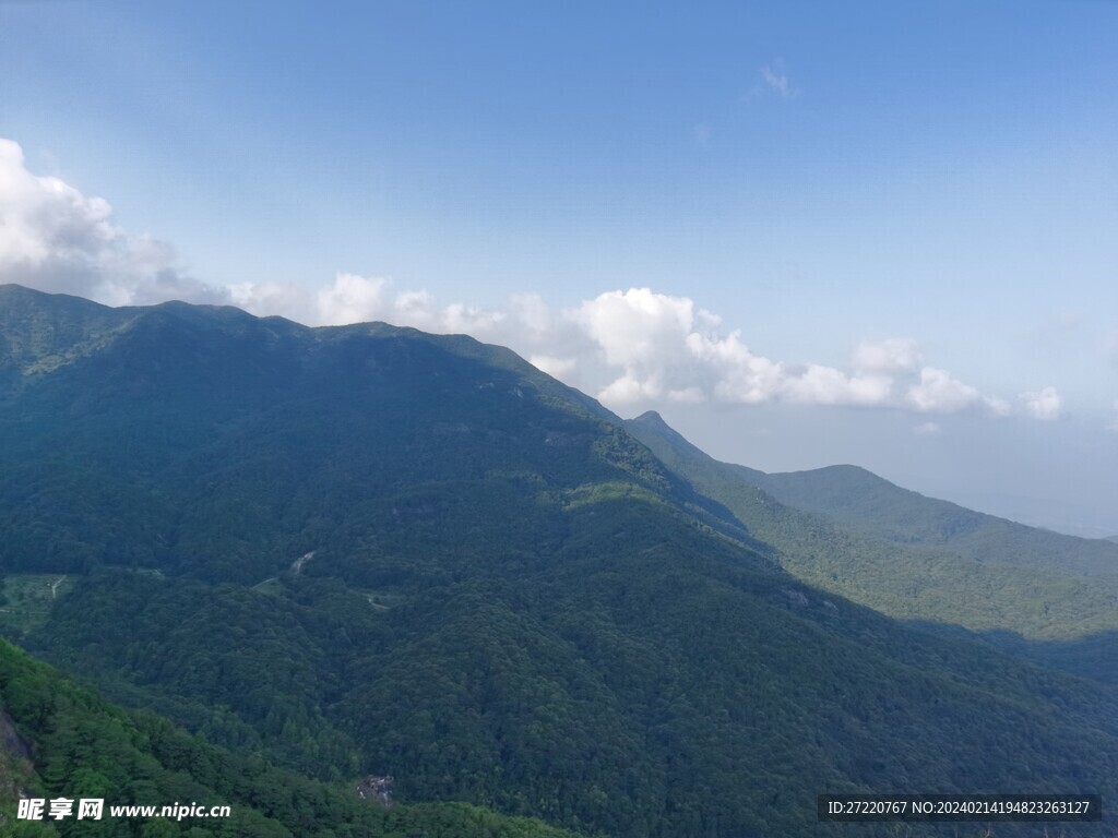 丘陵风貌 森林风光 蓝天白云