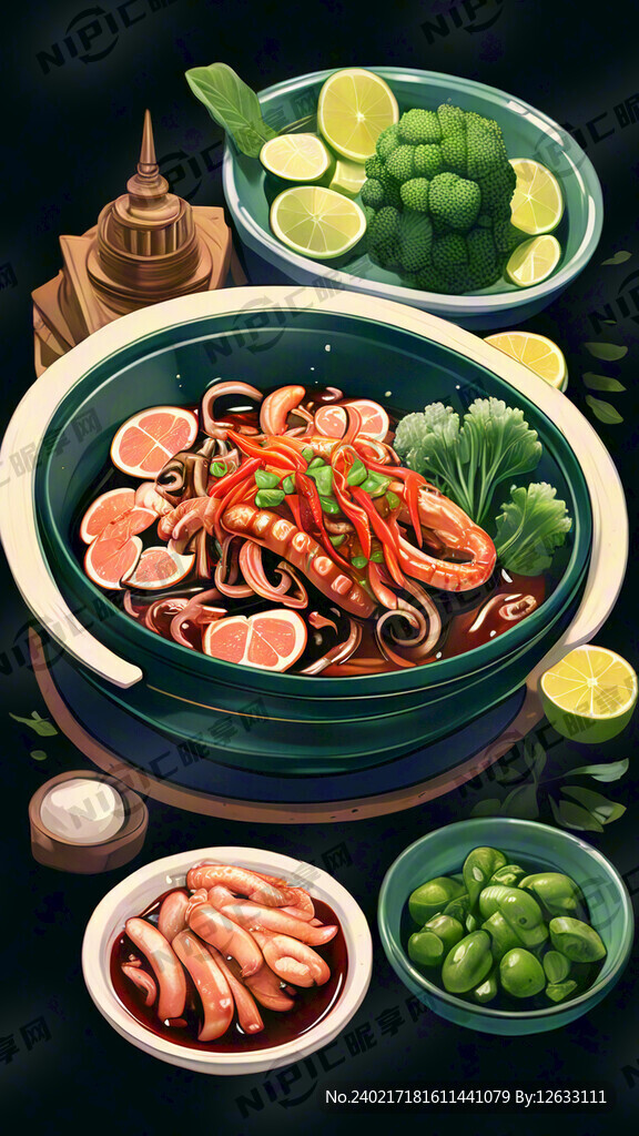 曼谷青柠鱿鱼菜 海报设计