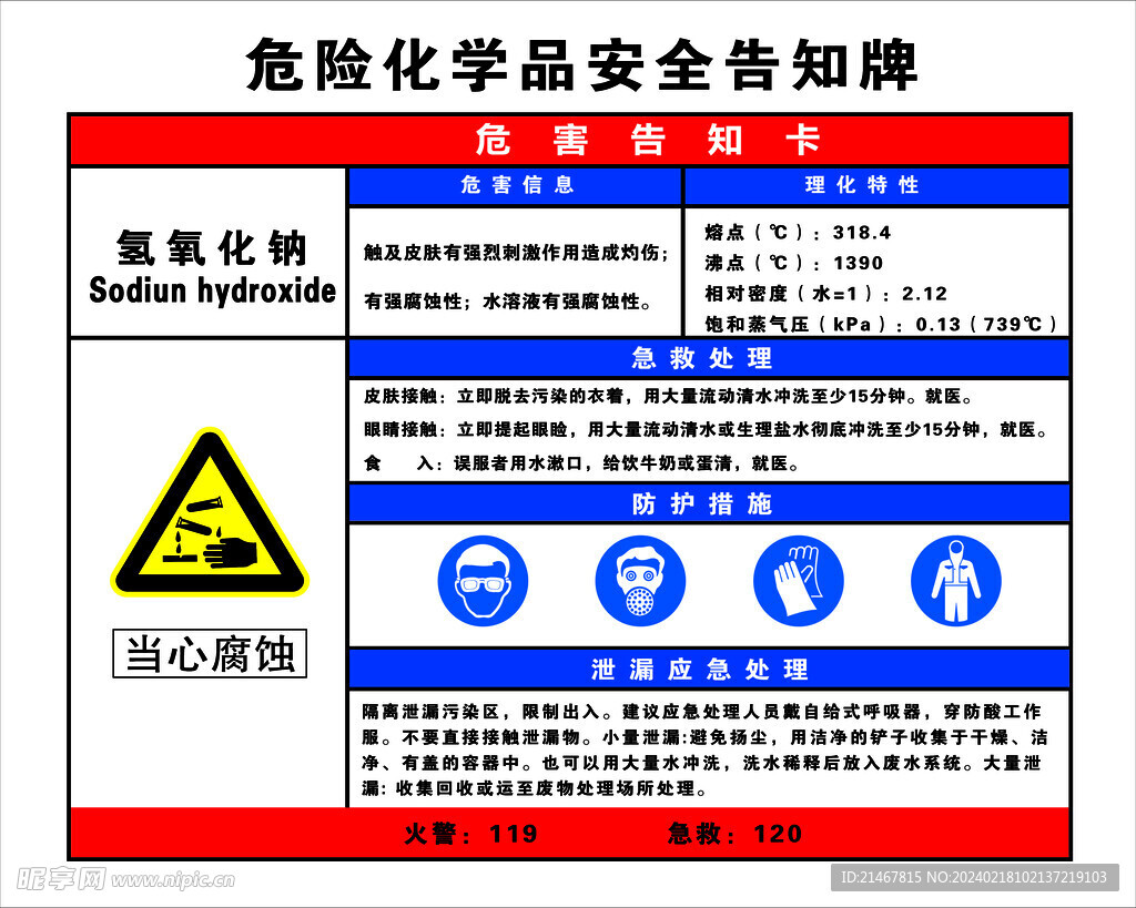 危险化学品安全告知牌