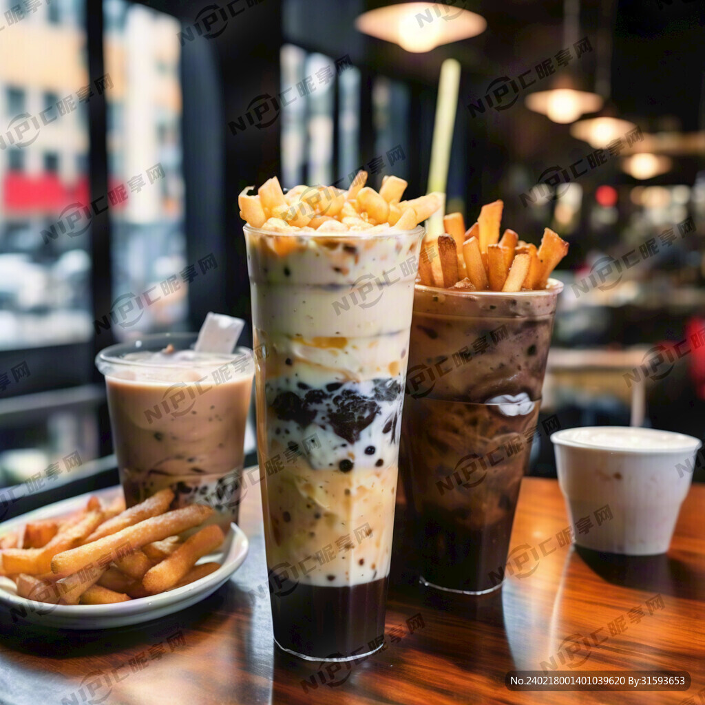 奶茶与薯条还有卤味小吃 套餐