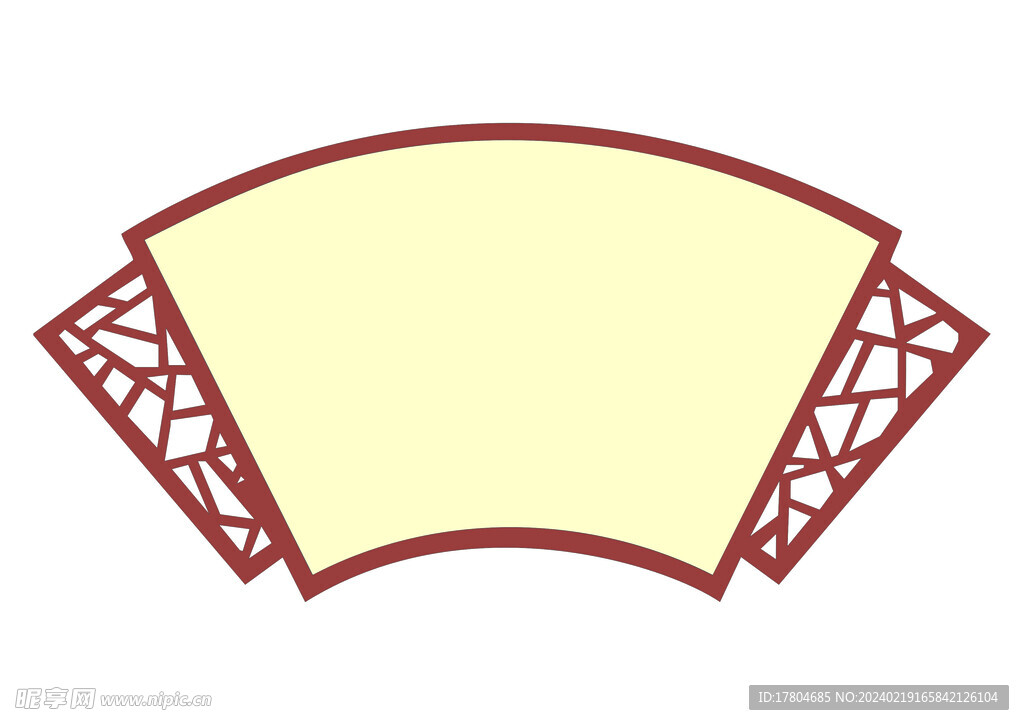 空白扇形标牌