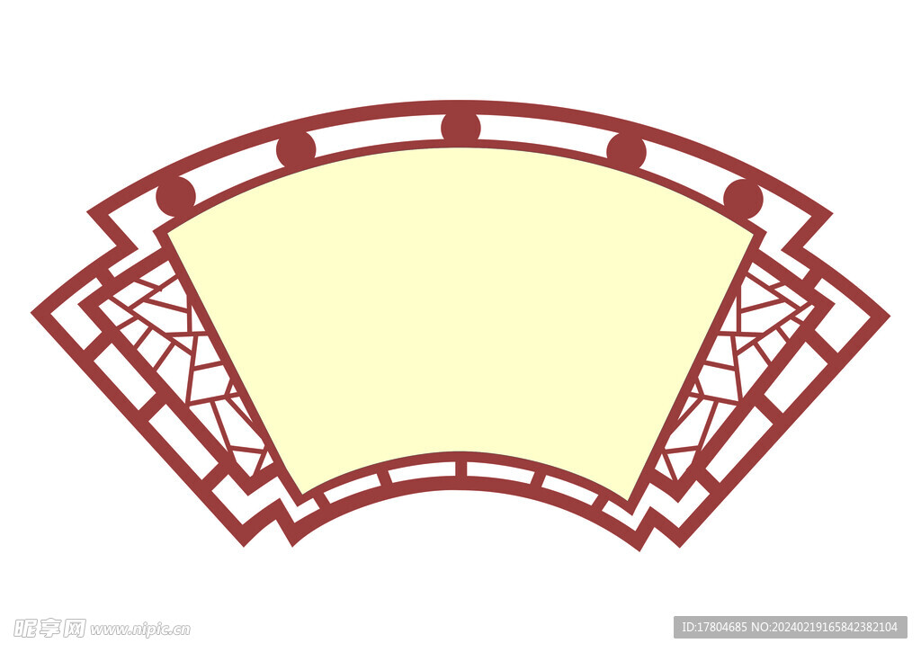 空白扇形标牌