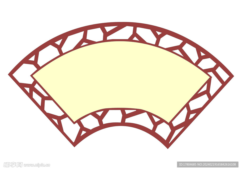 空白扇形标牌