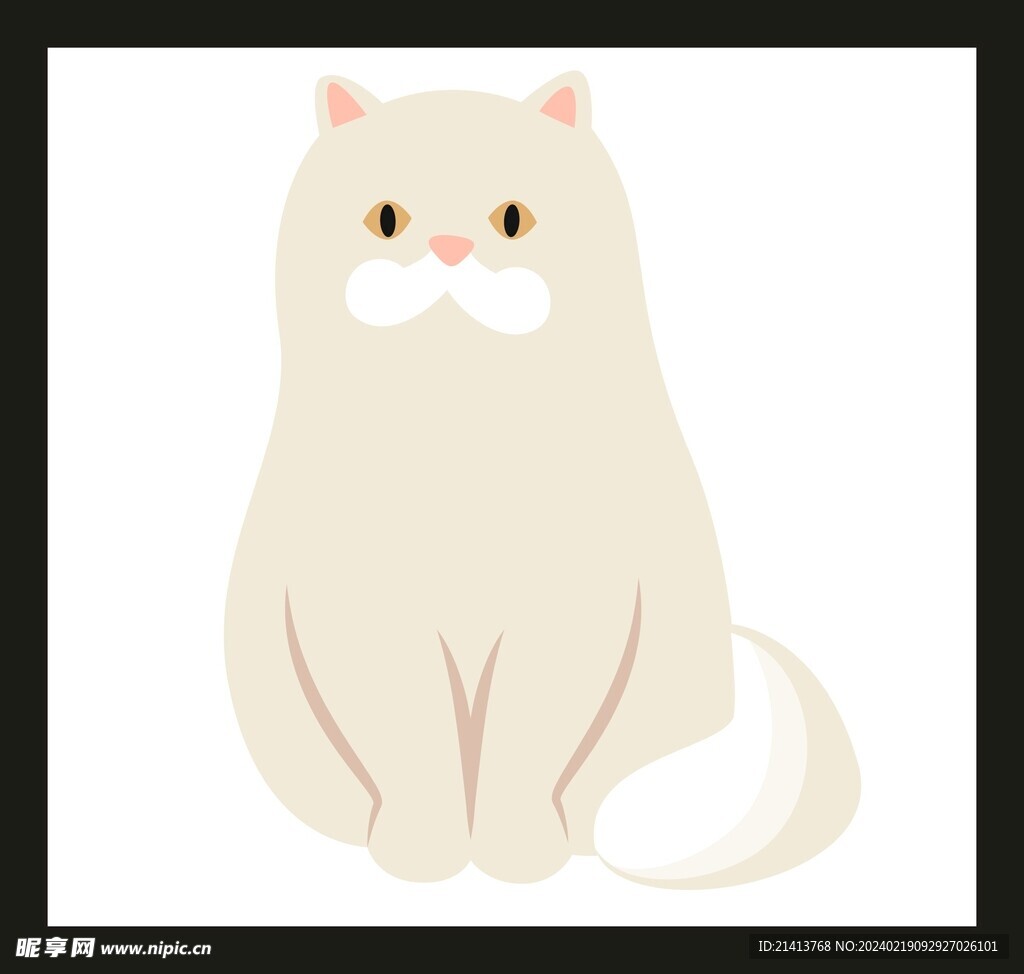 手绘卡通小猫 