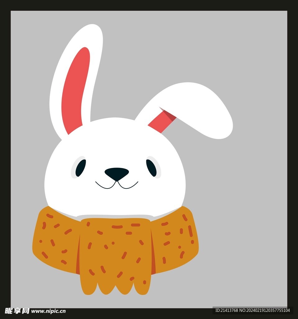 手绘卡通小兔