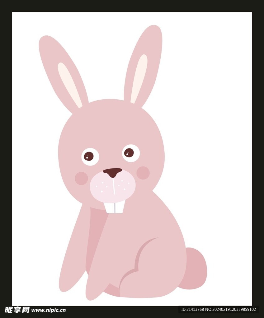 手绘卡通小兔