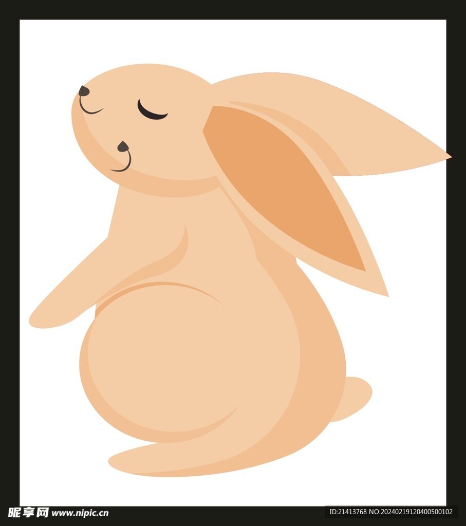 手绘卡通小兔