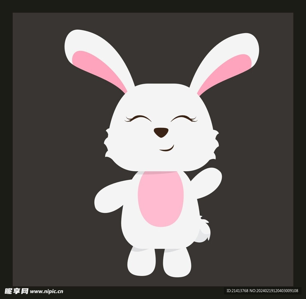 手绘卡通小兔