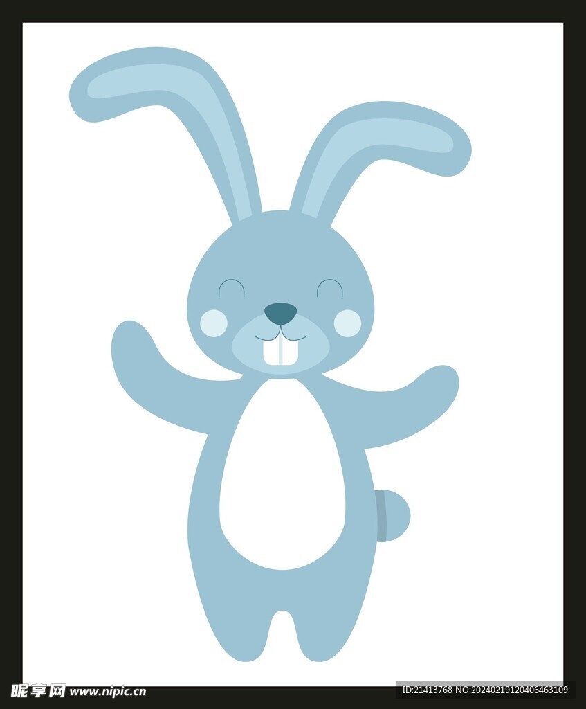 手绘卡通小兔