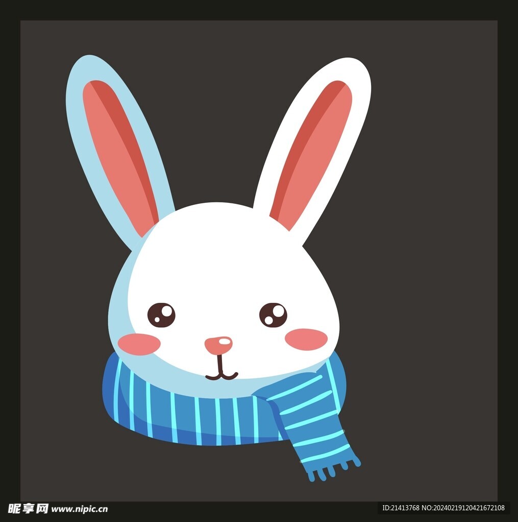 手绘卡通小兔