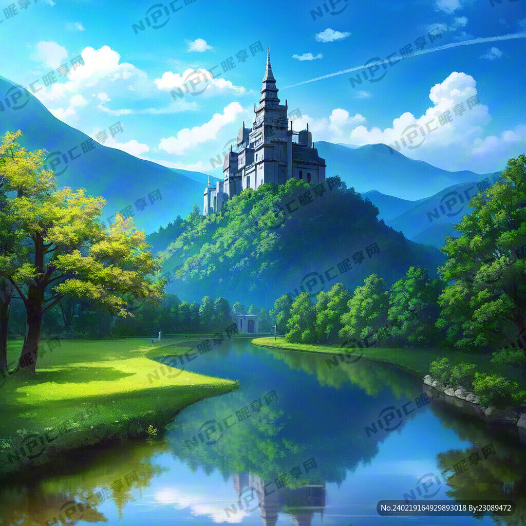 寺庙 有山有水