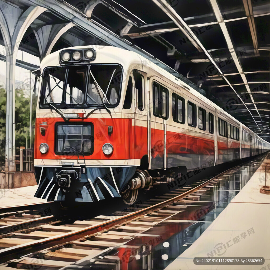 轨道车线条画