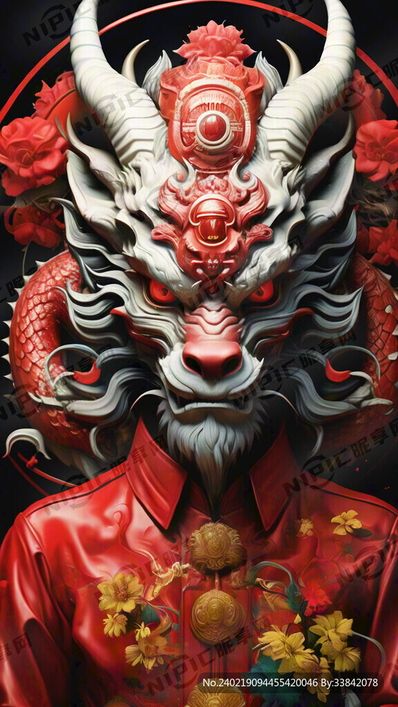 开工大吉 龙年 红色 2024