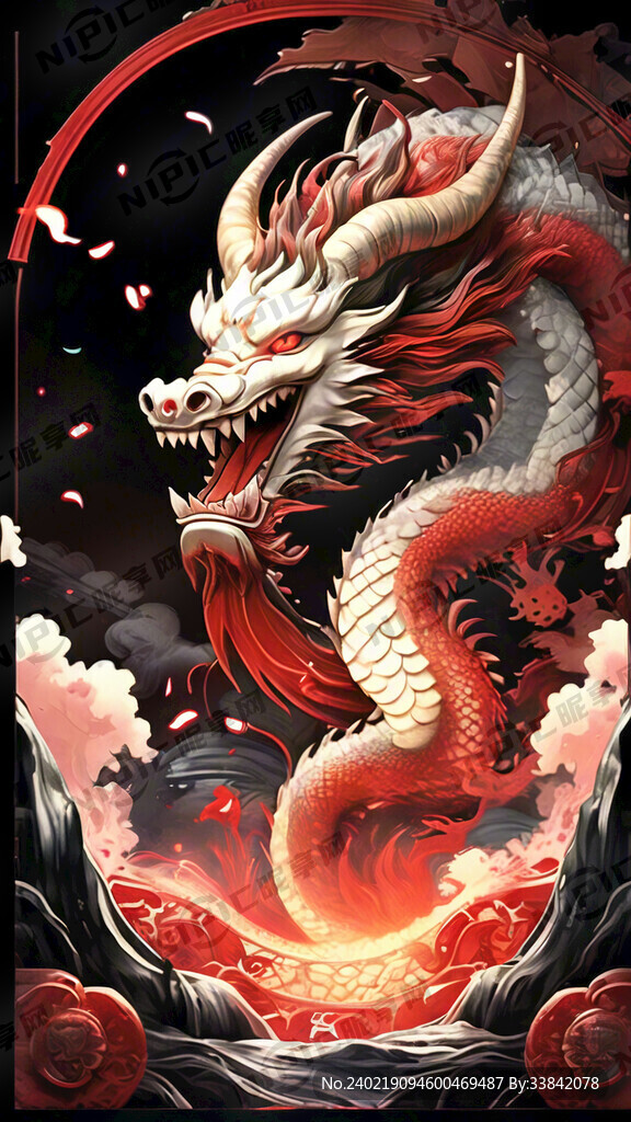 开门红 龙年 红色 2024