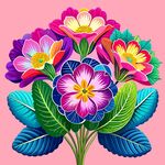 色彩斑斓的报春花