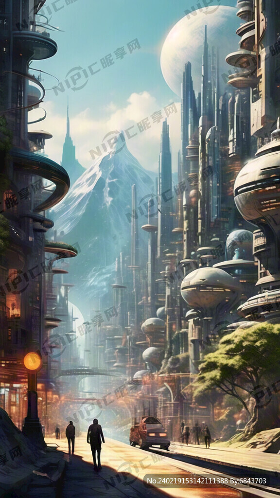 城市 未来 科幻 梦幻场景