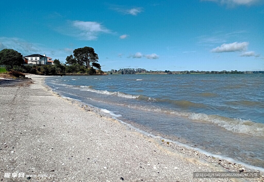 奥克兰海边小镇海滩风景