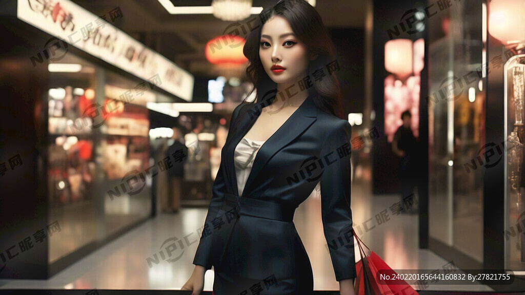 商场 灯箱 美女 购物 设计