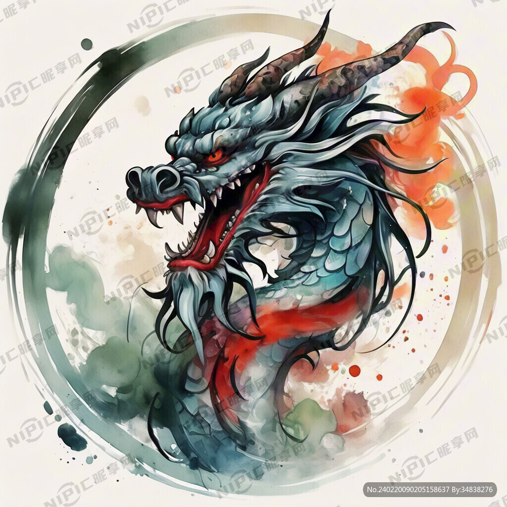 透明龙 中国风 无背景