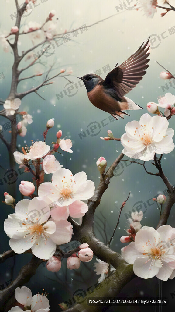 惊蛰节气 春天 燕子 花 唯美