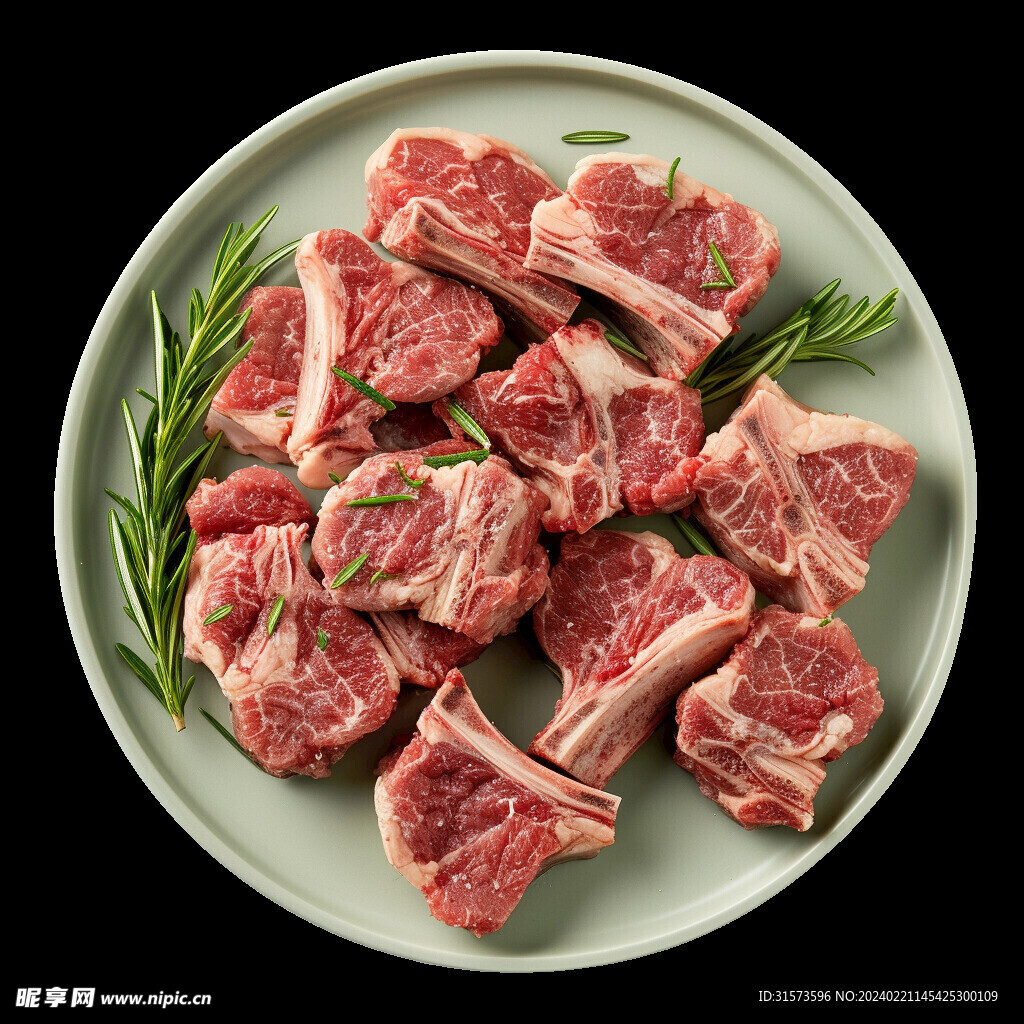 美味的肉羊排肉