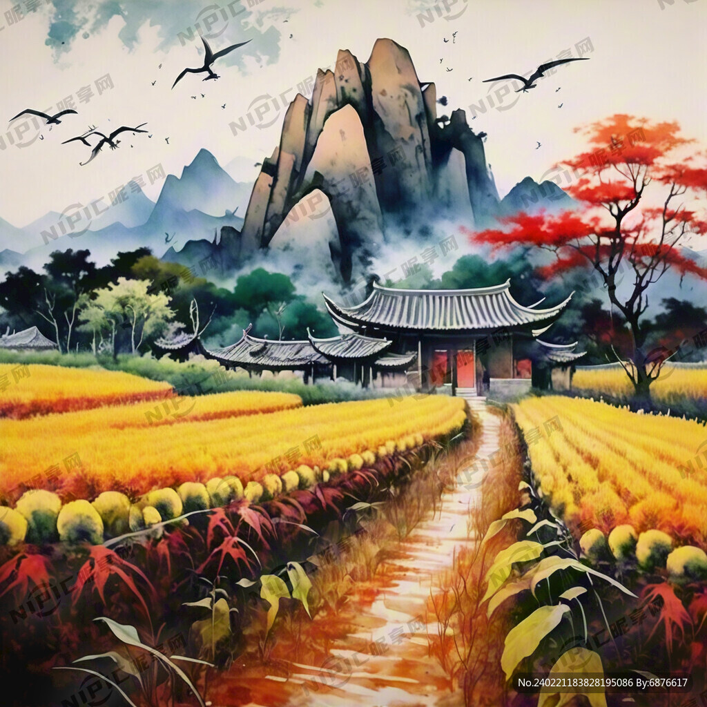 抽象山药农田 劳动者